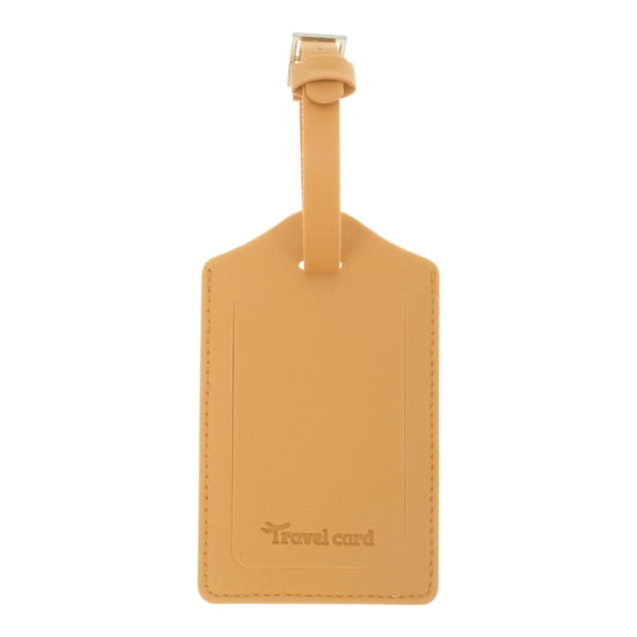 Unique Bargains 1 Pc Solid Color Luggage Tag for Travel Yellow