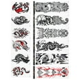 thumbnail image 3 of 6 tatuajes temporales impermeables para brazo completo y 6 tatuajes para medio brazo y hombro para hombres y mujeres., 3 of 14