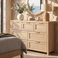 thumbnail image 7 of ARKANTOS Wooden 7 Drawer Double Dressers, Wide Chests of Drawers for Bedroom, Light Oak, 7 of 7