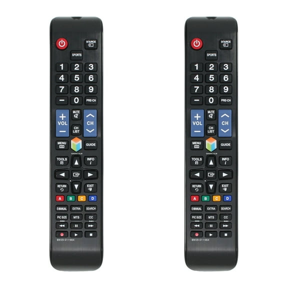 2-Pack BN59-01198X Remote Control Replacement - Compatible with Samsung UN55JU6500F TV