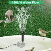 TSV Solar Fountain Water Pump 150L/H, 1.2W Solar Bird Bath Fountain for Outdoor Garden Pool, Pond, Fish Tank