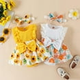 thumbnail image 2 of Baby Girl Summer Clothes Outfits Sleeveless Lace Floral Romper Dress Newborn Outfit, 2 of 8