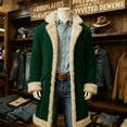 thumbnail image 5 of Men's Christmas Winter Coat Solid Color Anorak Warm Theme Outerwear Winter Jacket Cold Weather Casual Indoor Outdoor Dark Green L, 5 of 7
