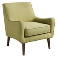 thumbnail image 4 of Mid-Century Accent Chair, Modern Upholstered Armchair with Wood Legs, Comfy Single Sofa Chair for Living Room, Bedroom, Green, 4 of 7