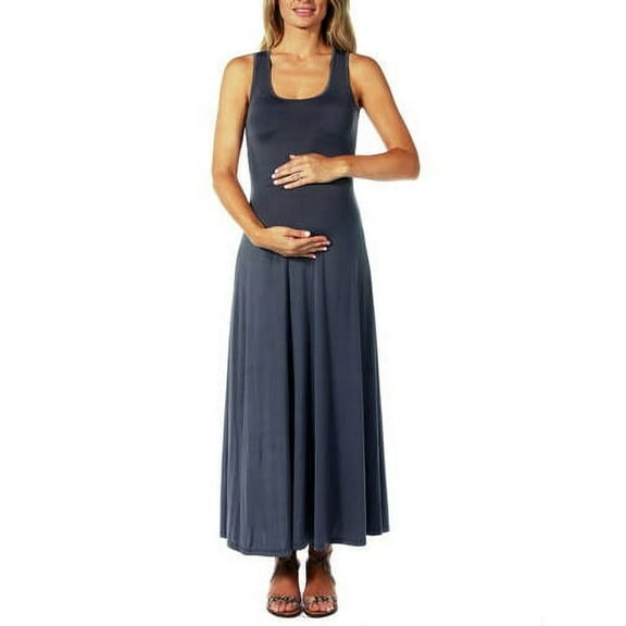 24/7 Maternity Women's Scoop-Neck Tank Maxi Dress