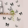 thumbnail image 4 of nvzhuang 24 Pcs 3D Butterfly Wall Stickers Black White Animal Self-Adhesive Wall Decals for Home, Office, Kitchen, 4 of 8