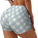 thumbnail image 1 of Fotbe Daisy Plaid Blue Shorts Sin Costuras – Shorts Deportivos de Cintura Alta para Mujer, Elásticos para Gimnasio, Yoga, Running o Ciclismo-XX-Large, 1 of 8