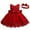 Red, variant on 2025 New Girls Dresses Clothes Baby Tutu Formal Dress +Headband Bowknot&nbsp;Princess Girls Wedding Lace Girls Dress&Skirt Casual Sundress
