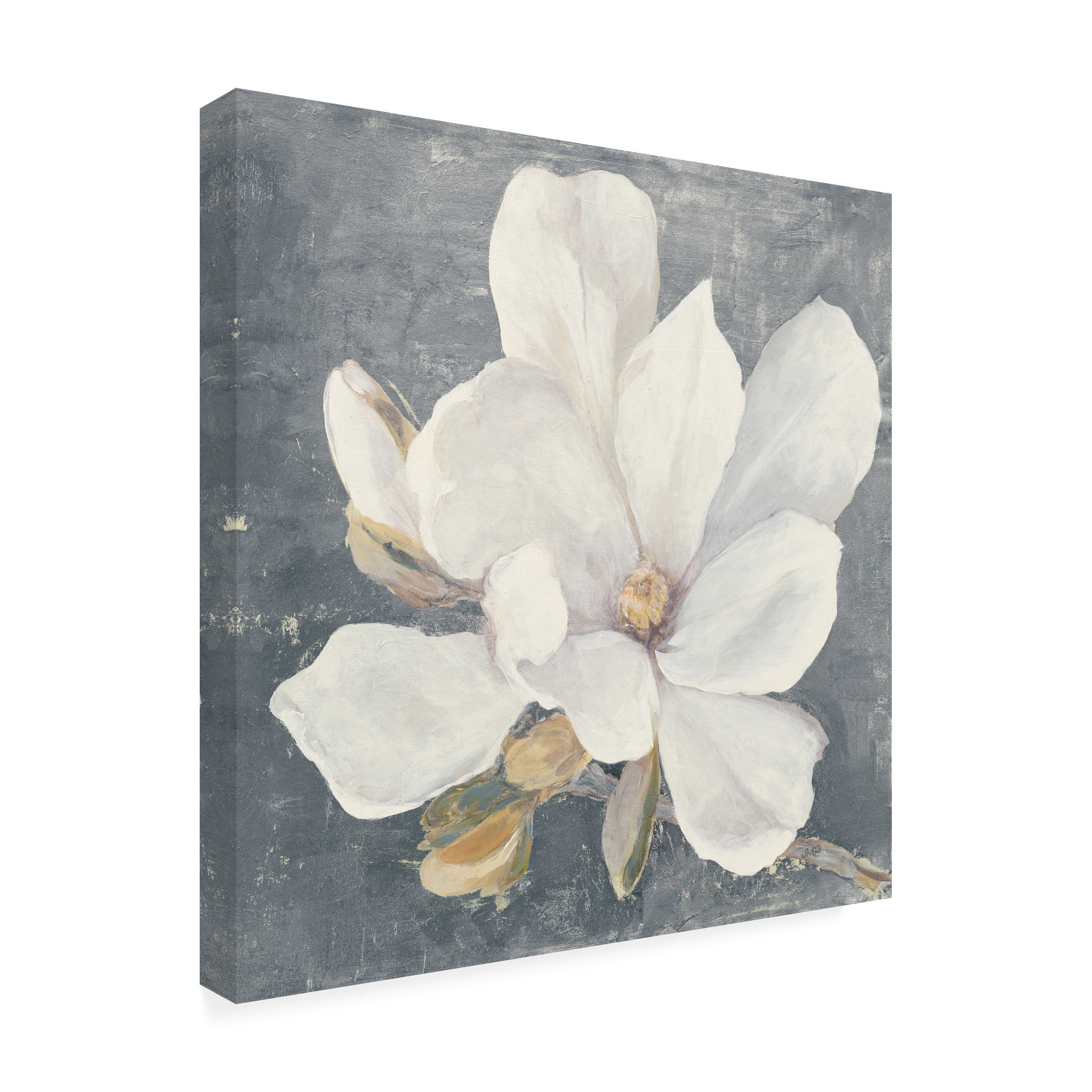 Julia Purinton 'Serene Magnolia Gray' Canvas Art