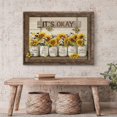 thumbnail image 3 of Sunflower Wall Art Canvas Print Wall Decor It''S Okay Quotes Painting Framed Modern Artwork for Living Room Bedroom Bathroom Office Home Decor 12x16 In, 3 of 6