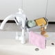 thumbnail image 5 of Cateissary Grifo Soporte de esponja Cocina Baño Encimera Toalla Estante de almacenamiento Fregadero Ahorro de espacio Toallita Organizador Organizadores de utensilios de cocina Gris, 5 of 6