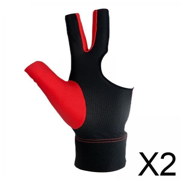 Guantes de billar,Guantes de billar para mujeres y hombres elásticos para mano izquierda,Guantes para tacos de billar Guantes de 3 dedos antideslizantes,Guantes de juego de tacos de billar