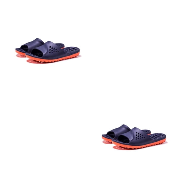 Sonducket Zapatillas de baño de verano Badslippers Zapatos de baño ahuecados Zapatillas de playa Sandalias transpirables Interior Hogar Azul / Azul/Naranja S 2piezas