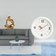 thumbnail image 2 of Reloj de pared con estatua de pensador moderno abstracto, decoración para mesa, sala de estar, estante de oficina, estantería colgante, silencioso, nú, 2 of 8
