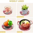 thumbnail image 5 of SKYSONIC Fuji Mount Pagoda Pot Holders Trivets, 2 Pcs Heat Resistant Trivets,Japan Cherry Pink Cotton Thread Weave Mats for Hot Pads Pans Pot Bowl Teapot for Kitchen Decor, 5 of 7