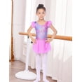 thumbnail image 4 of Oudiya 3-9 Years Ruffle Sleeve Ballet Leotard Dance Dress Tutu Skirt Outfits for Girls Gymnastics, 4 of 7