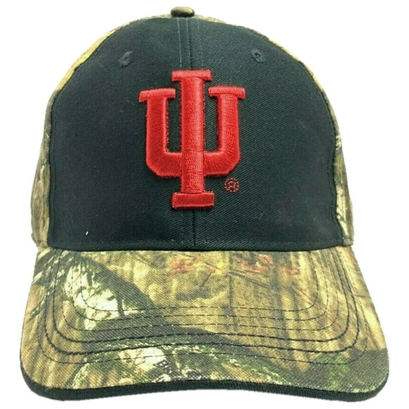 OC Sports NCAA Indiana Hoosiers Embroidered Pro-flex Black Camo Fitted Hat