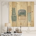 thumbnail image 2 of Designart 'Fashion Cosmetics Blue accessories II' Fashion Print on Natural Pine Wood, 2 of 3