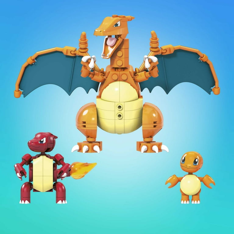MEGA Pokemon Building Toy Kit Charmander Set with 3 Action Figures