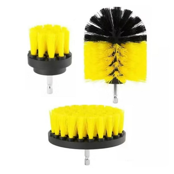 Accesorio de cepillo para taladro Cepillo multiusos para limpieza de azulejos Fregadora eléctrica Limpieza 3 piezas