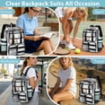 thumbnail image 4 of KOITHOT Clear Backpack Heavy Duty, Waterproof PVC Transparent Backpacks for Adults, Black Book Bag for School Travel, 4 of 7