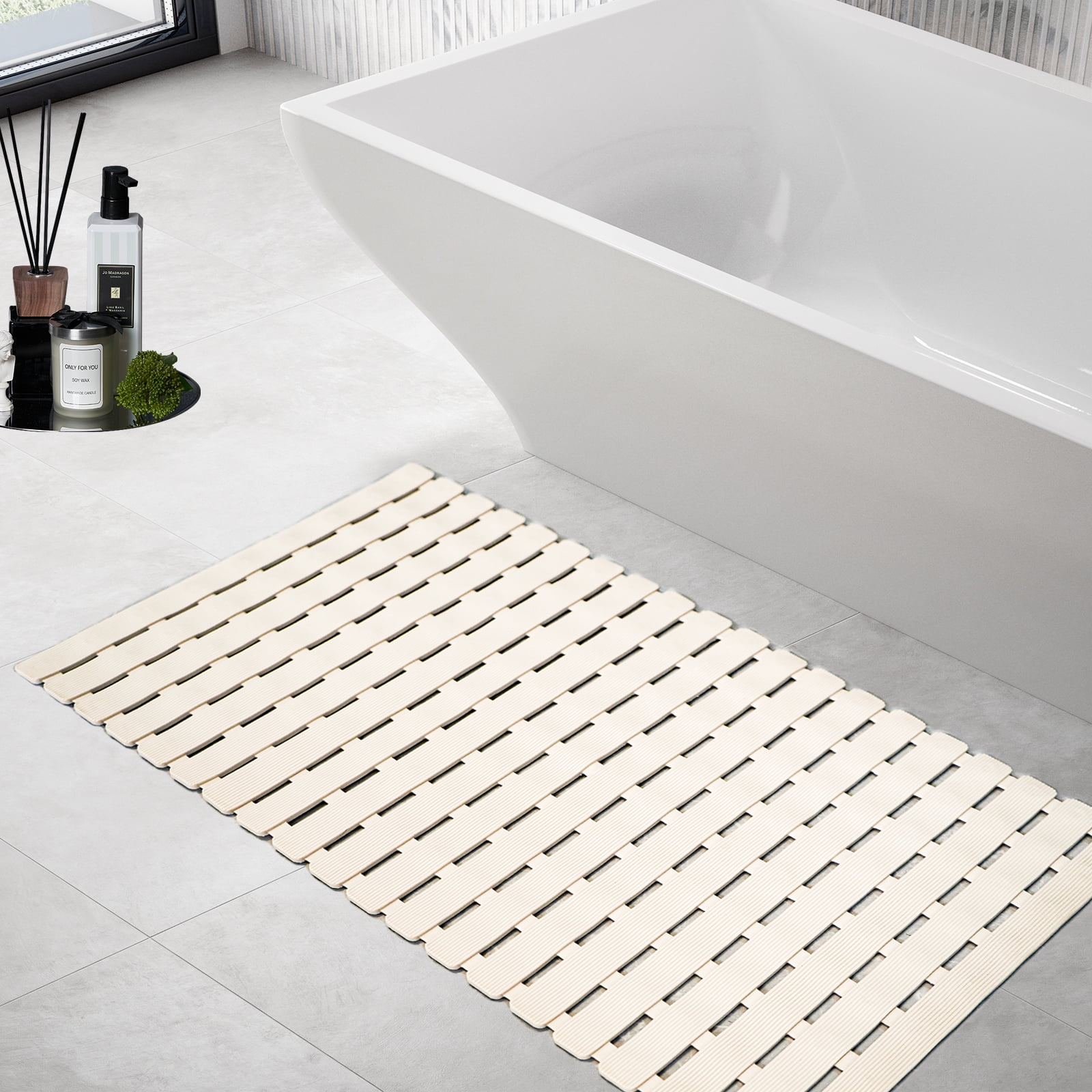 Silicone world PVC Anti-skid Bath Mats Soft Shower Bathroom Massage Mat  Suction Cup Non-slip Bathtub Carpet 40x100cm Floor Mat