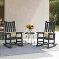 thumbnail image 1 of HDPE Outdoor Rocking Chair Set of 2, Weather & Fade Resistant Porch Rockers for Patio, Deck & Porch,Black, 1 of 7
