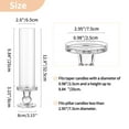 thumbnail image 5 of Glasseam Set of 2 Glass Taper Candlestick Holders: Clear Taper Candle Holders Glass Candle Holder Tapered Candle Holder Hurricane Taper Holder Candle Stick Candle Holder for Wedding Ceremony Home, 5 of 9