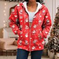 thumbnail image 6 of UngA Christmas Hoodie Women Drawstring Zip Up Cute Hoodies Fall Jacket Oversized Casual Sweatshirts with Pocket Christmas Sweatshirt for Women,XXXL, 6 of 7