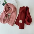 thumbnail image 4 of 2 piezas de bufanda de invierno para niños, cuello de punto cálido, bufanda clásica suave y cálida para niñas y niños, 4 of 5