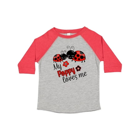 

Inktastic My Poppy Loves Me with Cute Ladybugs Gift Toddler Boy or Toddler Girl T-Shirt