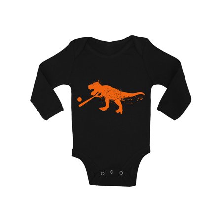 

Awkward Styles Baseball Dinosaur Baby Bodysuit Long Sleeve Baseball One Piece Top for Baby Dinosaur Bodysuit Baseball Fans Dinosaur Baseball Long Sleeve One Piece Top Dinosaur Gifts for Baby