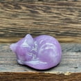thumbnail image 2 of Under 10 Desktop Ornament Natural Quartz Crystal Sleeping Cat Decoration Crystal Cat Sleeping Statue 2 Inch Opal Cat Crystal Statue Statue for Home Meditation, 2 of 9