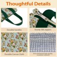 thumbnail image 4 of Pioneer Flower Floral Print Pattern Insulated Lunch Bag for Women & Adults,Large Portable Soft Cooler Lunch Bag,Thermal Food Storage Tote with Pearl Cotton,8.66L,8.75x5.75x9.5 Inch, 4 of 6