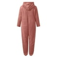 thumbnail image 3 of WOYY Toddler Girls Hooded Onesie Cute Soft Warm Zipper Jumpsuit Romper, Sizes 3-4T, 3 of 4