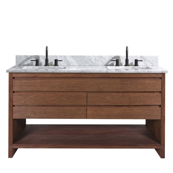 Avanity Kai-Vs61 Kai 60" Free Standing Double Basin Vanity Set - Brown Reclaimed Wood