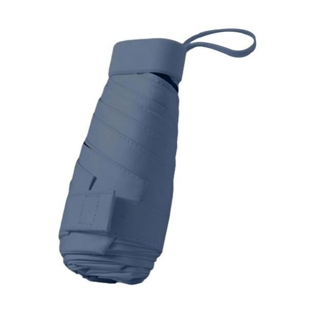 Paraguas plegable ligero y compacto para actividades al aire libre en la playa. Azul oscuro