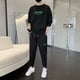 thumbnail image 5 of Camiseta masculina, ropa con alfabeto, estampado S, ropa deportiva, trajes deportivos, oferta, conjuntos de pantalones superiores vintage, chándal holgado elástico, 5 of 5