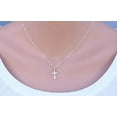 thumbnail image 2 of Woman's Sterling Silver Cross with a Wrapped Bronze Heart Necklace on an 18 Inch Sterling Silver Box Chain. Christian. Catholic., 2 of 5