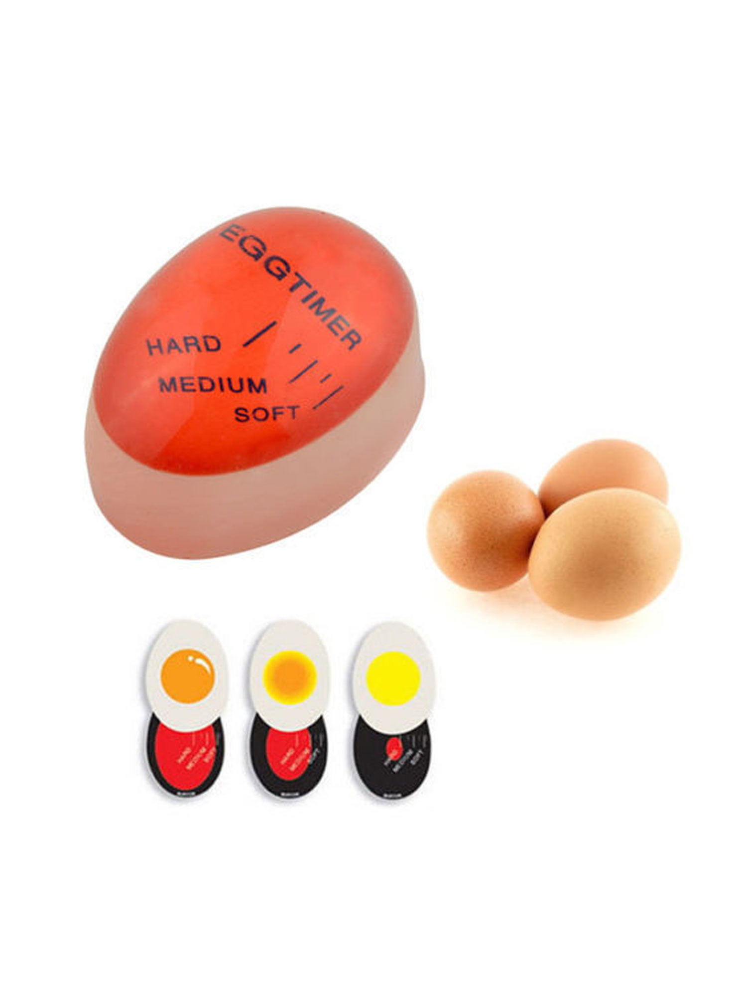 Egg Perfect Colour Changing Timer Kitchen Eco-Friendly Resin Red Magic Boil 
