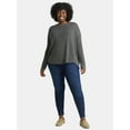 thumbnail image 3 of Terra & Sky Women's Plus Size High Rise Jeggings, 2-Pack, 28" Inseam, Sizes 0X-5X, 3 of 7