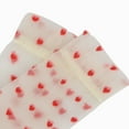 thumbnail image 3 of Women's Sheer Crew Socks with Flocked Heart Pattern and Reinforced Toe and Heel 2-Pack - One Size Fits Most, Red, 3 of 7