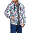 thumbnail image 3 of Zip Up Hoodies for Men - Flamingo Palm Leaves_C Long Sleeve Comfrt Men'S Fashion Hoodies & Sweatshirts, Jackets for Men Hoodies Pullover Clothing Clothes with Pouch, 3 of 5