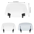 thumbnail image 3 of Transemion Riding Comfort Durable Adjustable Clip-on Motorcycle Wind Deflector Extension Spoiler Stability Easy To Install Transparent Blue 1Set, 3 of 6