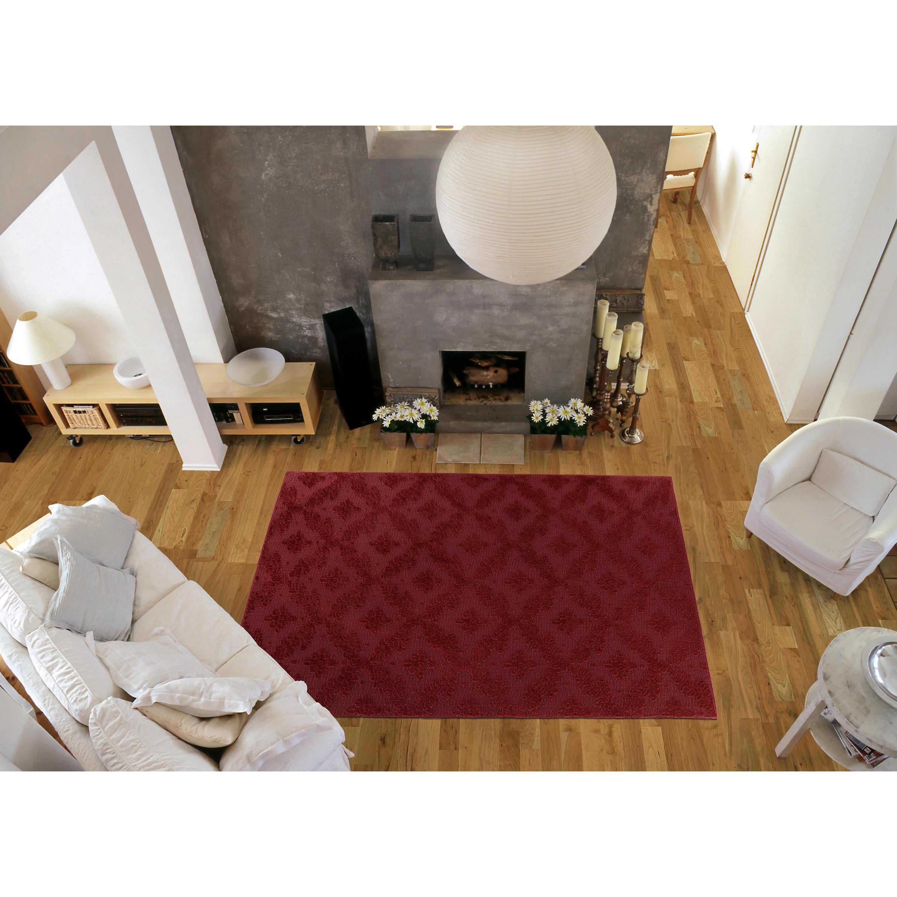 Garland Rug Charleston Polypropylene Chili Pepper Red Indoor Area Rug, 5' x 7'