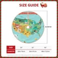 thumbnail image 2 of Rateoe USA Tourist Map Pattern Christmas Tree Skirt with Ties , Christmas Tree Decorations, Farmhouse Christmas Decor Xmas Holiday Decorations-30", 2 of 6