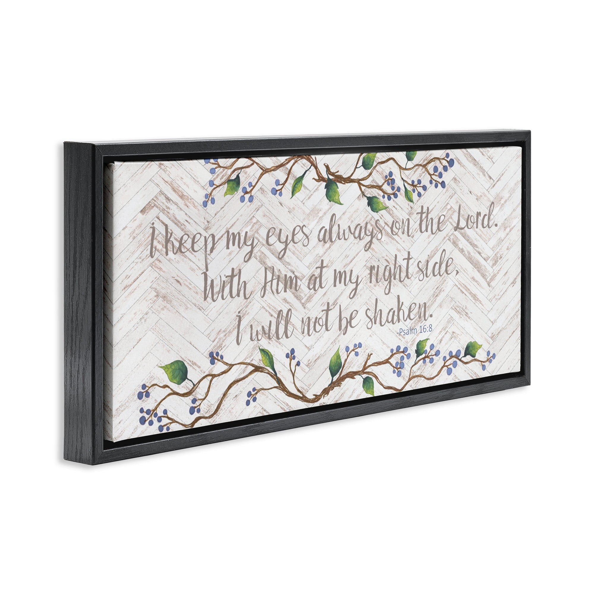 Stupell Industries Eyes On The Lord Black Framed Floater Canvas Wall Art, design by Elizabeth Medley