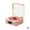 Pink, variant on UOYOTT The Waves Vinyl Player, Vinyl Bluetooth Speaker with Adjustable Lights, Portable Wireless Vintage Vinyl Record Player Four Modes, Bluetooth Speaker with Ambient Light