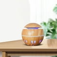 thumbnail image 5 of PureCasa Household Aroma Diffusers with Colorful Lights, 130ml Wood Grain Mini USB Desktop Aromatherapy Oil Diffuser, Quiet Portable Humidifiers for Bedroom Office, 1PC, Yellow, 5"x5"x6", 5 of 5