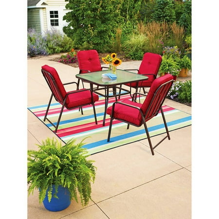 Mainstays Lawson Ridge 5pc Dining Set, Red, Box 2 of 2